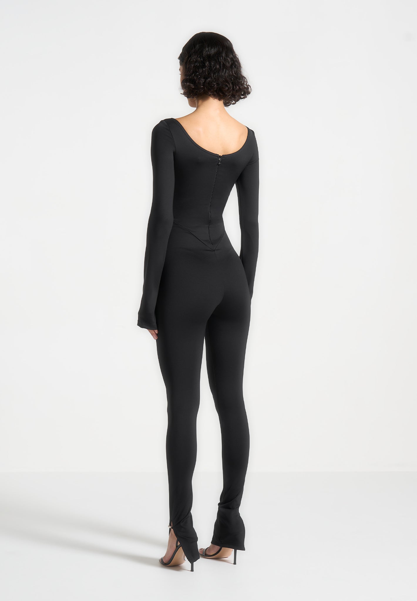 Twisted Bust Off Shoulder Jumpsuit - Black