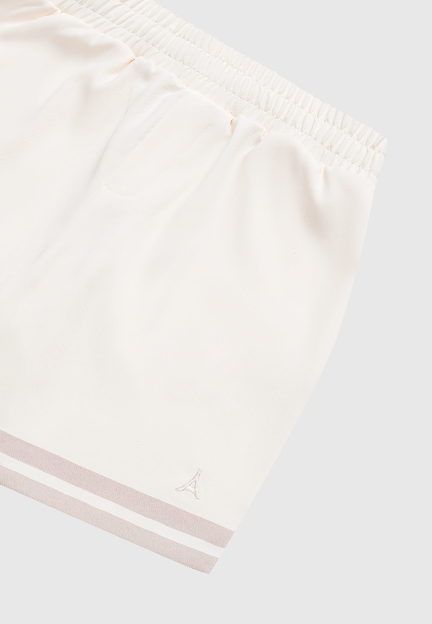 Floral Border Shorts - Cream